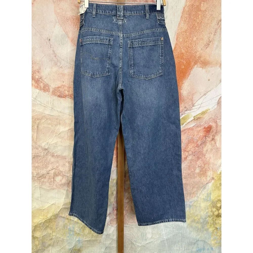 Free People We The Free Blue Jay Belted Boyfriend Jeans - Picture 6 of 8